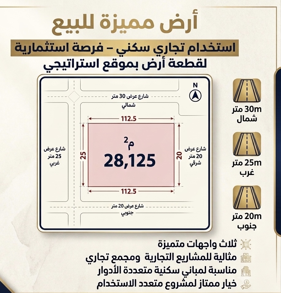 ارض تجاري سكني الصفا