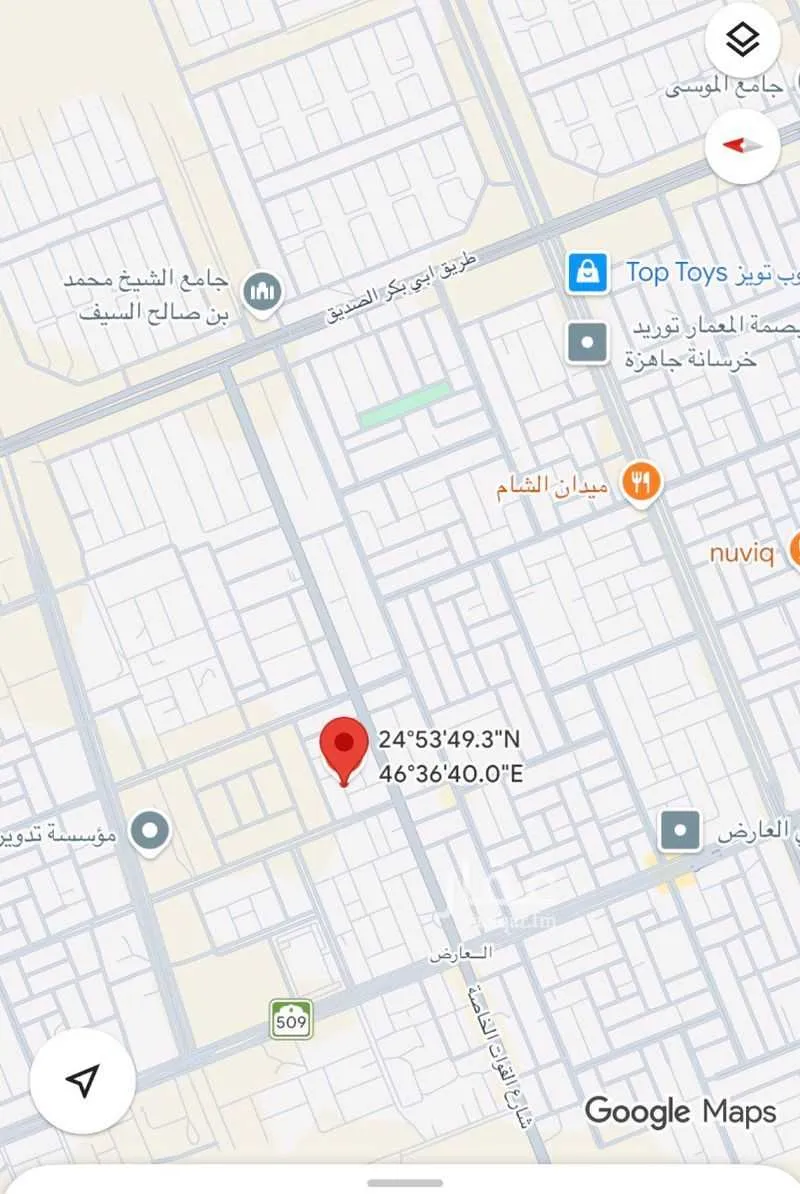 أرض للبيع في شارع أبي عبدالله الجمحي, حي العارض, مدينة الرياض, منطقة الرياض